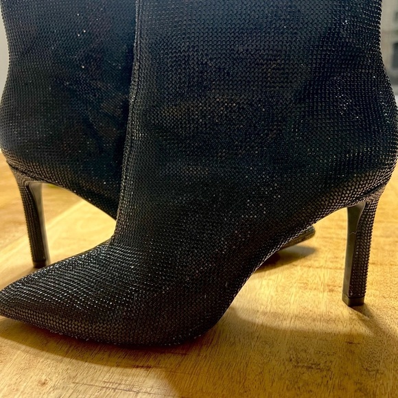 Gianni Bini Black Annina sparkle embellished Ankle Boots with zipper size 8.5 - Picture 12 of 14